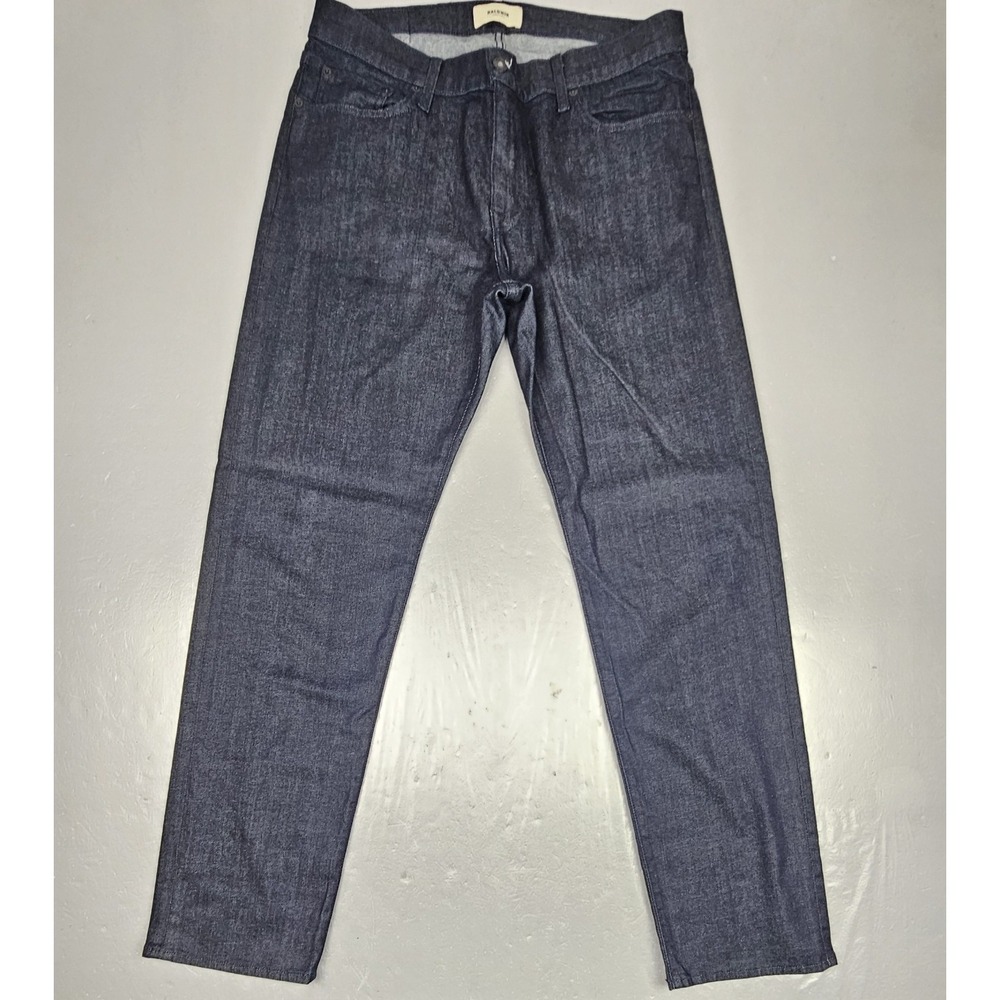 Baldwin Jeans Mens 34x32 Brennan Modern Straight‎ Dark Wash Designer Denim
